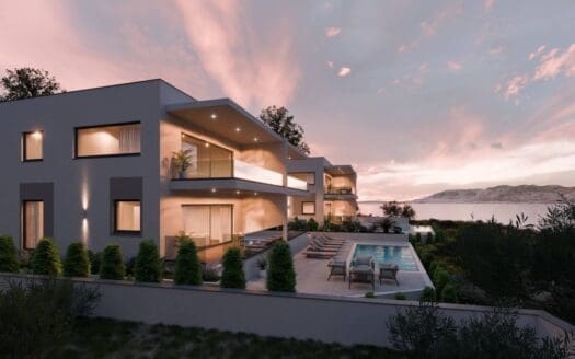 Luxury apartment in a modern villa on the island of Pag