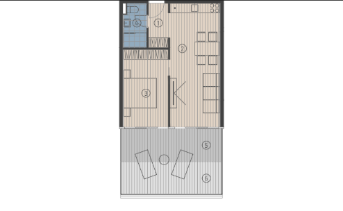One-room apartment S202 in new building, Krilo Jesenice
