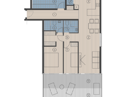 Penthouse S403 with roof terrace, Krilo Jesenice