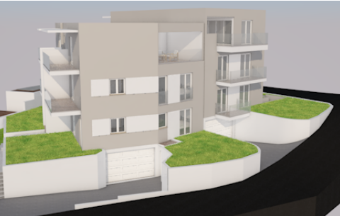Excellent one-bedroom apartment on the first floor of a beautiful new building, Podstrana