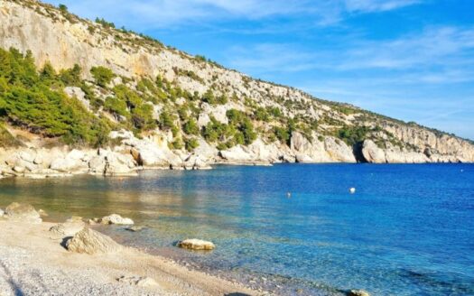 Attractive building plot with villa construction project, Hvar